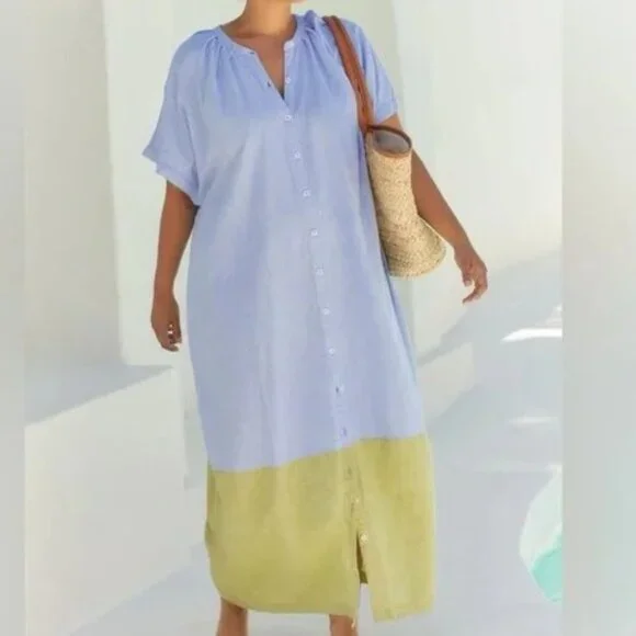 Anthropologie | Dresses | Anthropologie Shortsleeve Collared Linen Maxi Shirt Dress Blue Green Size 2x | Poshmark Anthropologie | Dresses | Anthropologie Shortsleeve Collared Linen Maxi Shirt Dress Blue Green Size 2x | Poshmark